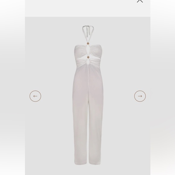 VIX Luana Detail Jumpsuit, size 2, White, $358 - Picture 6 of 7